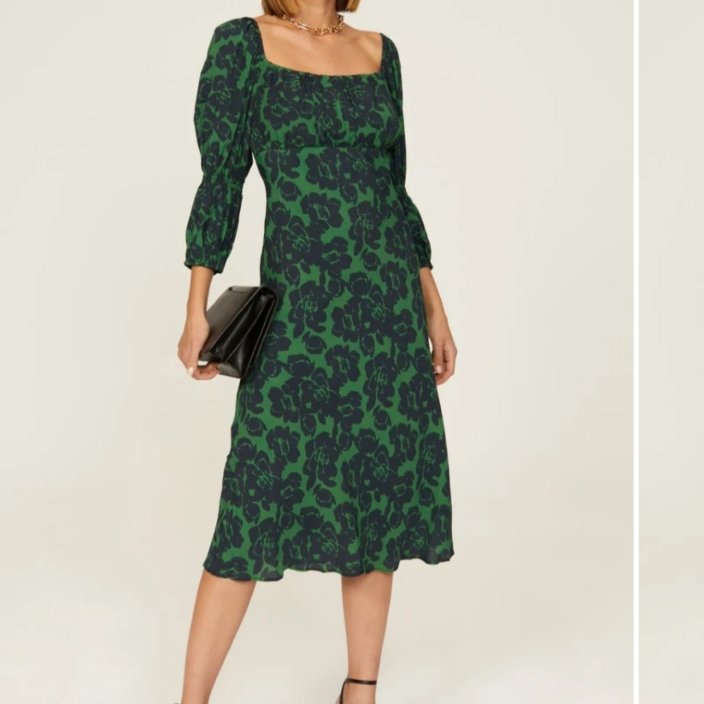 Peter Som Green Puff Sleeve Sundress.   Size 4 - Picture 5 of 8